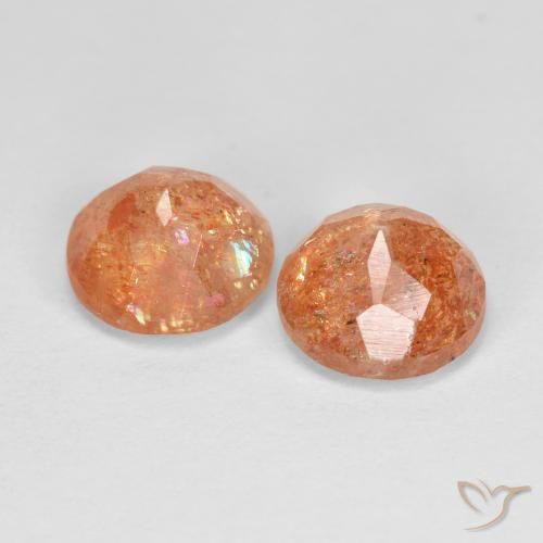 2.75 ct natürliche Mittelorange Sonnenstein-Edelsteine, Runden, Lichtdurchlässig