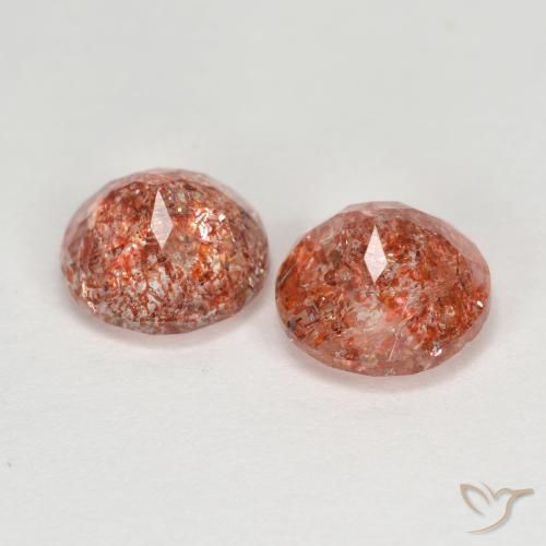 2.71 ct natürliche Warmes Orange Sonnenstein-Edelsteine, Runden, Lichtdurchlässig