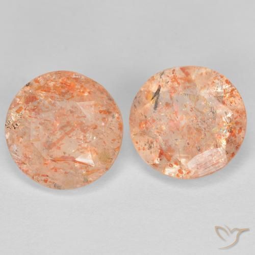 2.05 ct natürliche hellorange Sonnenstein-Edelsteine, Runden, Transparent