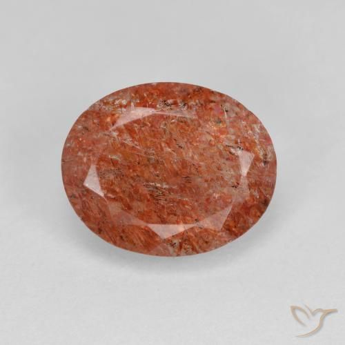 3.12ct Natürlicher Warmes Orange Sonnenstein, Oval, Lichtdurchlässig