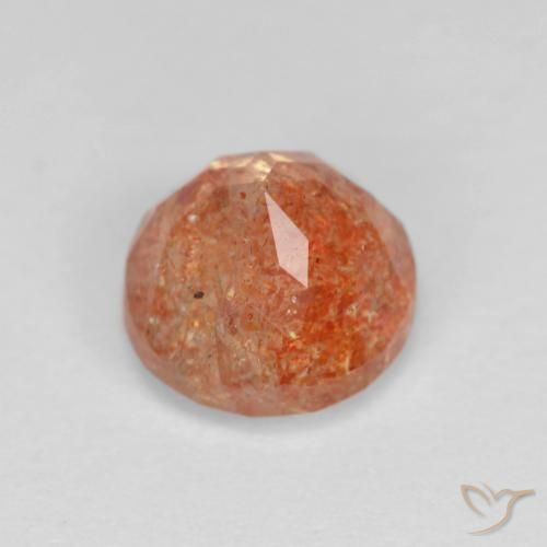 9,17 ctw natürlicher Grapefruit-Orange Sonnenstein, Runden, Lichtdurchlässig