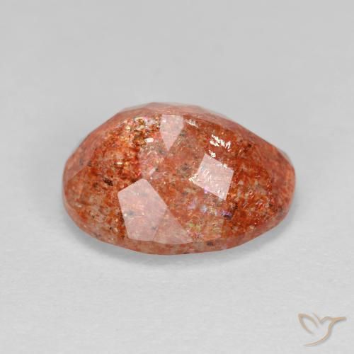 9,17 ctw natürlicher Grapefruit-Orange Sonnenstein, Oval, Transparent