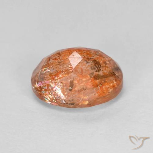 9,17 ctw natürlicher hellorange Sonnenstein, Oval, Transparent