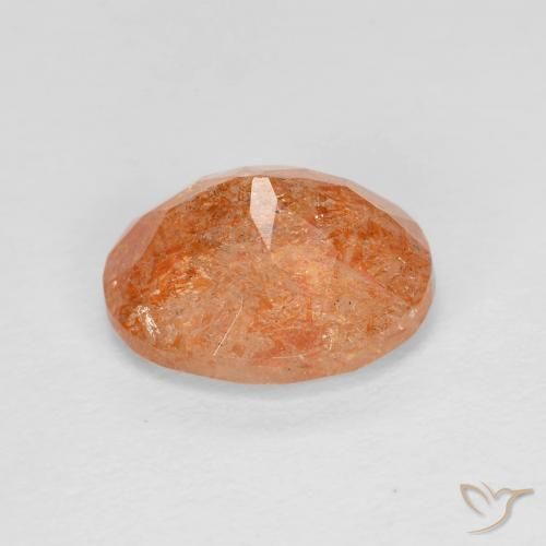 9,17 ctw natürlicher rötlich-orange Sonnenstein, Oval, Transparent