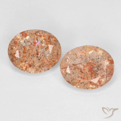 4.08ctw Natürlicher hellorange Sonnenstein, Oval, Transparent