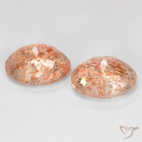 5.07 ct natürliche hellorange Sonnenstein-Edelsteine, Oval, Transparent