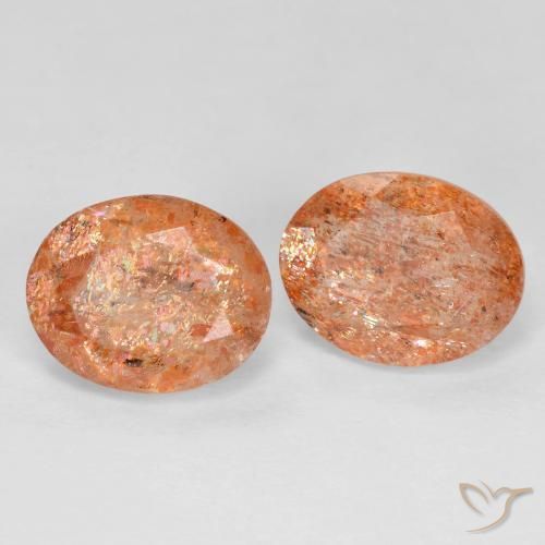4.92 ct natürliche Mittelorange Sonnenstein-Edelsteine, Oval, Transparent