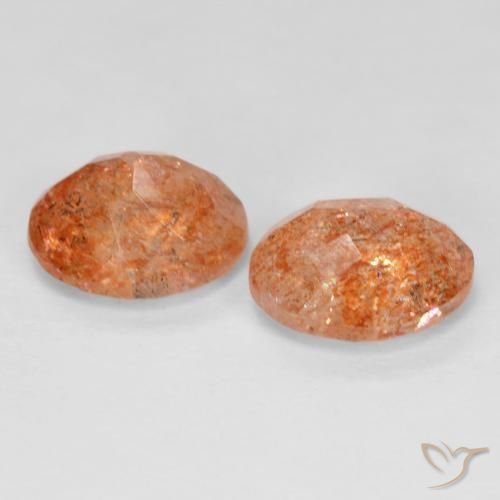 4.92 ct natürliche Mittelorange Sonnenstein-Edelsteine, Oval, Transparent