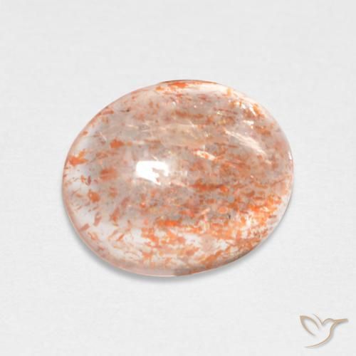9,17 ctw natürlicher Helle Tigerorange Sonnenstein, Oval, Lichtdurchlässig