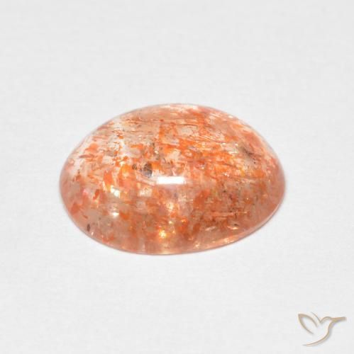 9,17 ctw natürlicher Helle Tigerorange Sonnenstein, Oval, Lichtdurchlässig