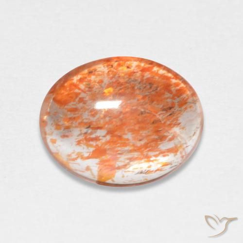 1.57ct Natürlicher Ingwer-Orange Sonnenstein, Oval, Lichtdurchlässig