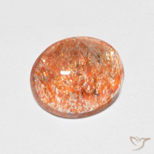 1.86ct Natürlicher hellorange Sonnenstein, Oval, Lichtdurchlässig