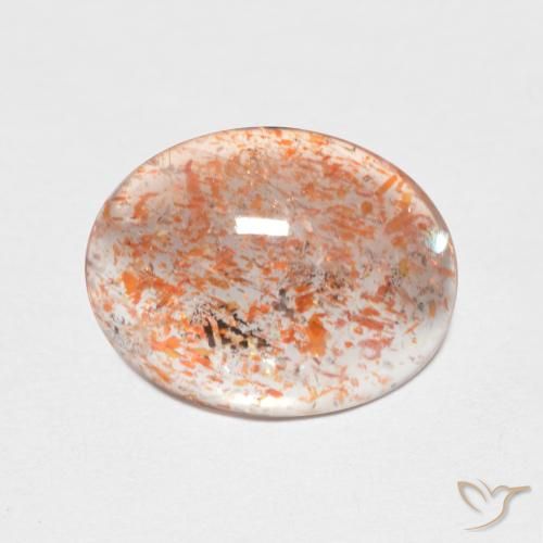 9,17 ctw natürlicher hellorange Sonnenstein, Oval, Transparent