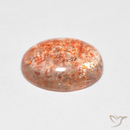 9,17 ctw natürlicher hellorange Sonnenstein, Oval, Transparent