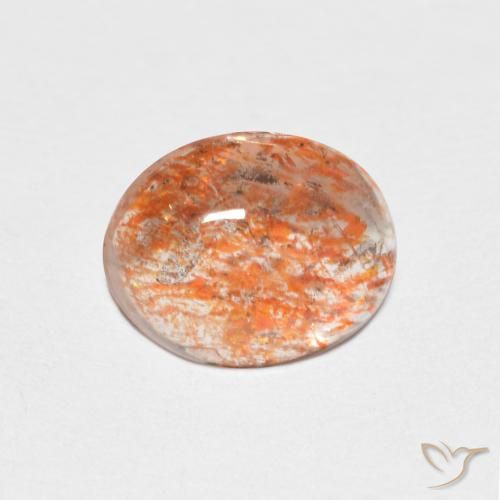 1.42ct Natürlicher hellorange Sonnenstein, Oval, Lichtdurchlässig