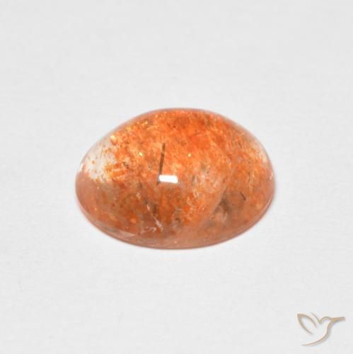 9,17 ctw natürlicher hellorange Sonnenstein, Oval, Lichtdurchlässig