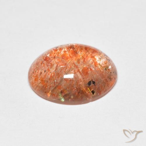 9,17 ctw natürlicher Ingwer-Orange Sonnenstein, Oval, Lichtdurchlässig