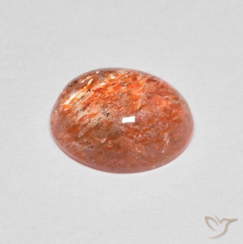 9,17 ctw natürlicher rötlich-orange Sonnenstein, Oval, Lichtdurchlässig