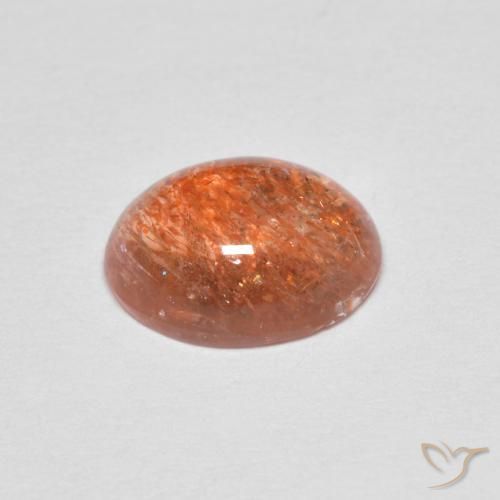9,17 ctw natürlicher rötlich-orange Sonnenstein, Oval, Lichtdurchlässig