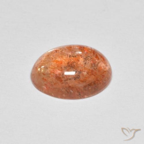 9,17 ctw natürlicher Ingwer-Orange Sonnenstein, Oval, Lichtdurchlässig