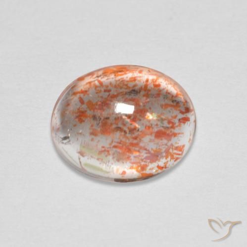 1.71ct Natürlicher rötlich-orange Sonnenstein, Oval, Lichtdurchlässig