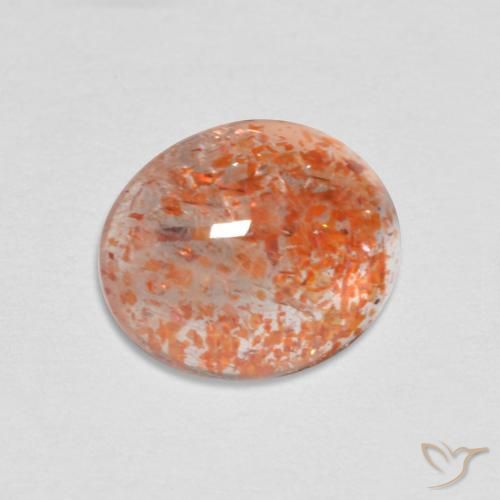 9,17 ctw natürlicher rötlich-orange Sonnenstein, Oval, Lichtdurchlässig
