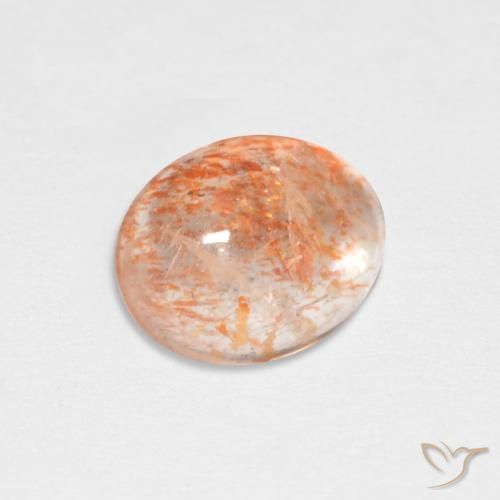 9,17 ctw natürlicher Helle Tigerorange Sonnenstein, Oval, Lichtdurchlässig