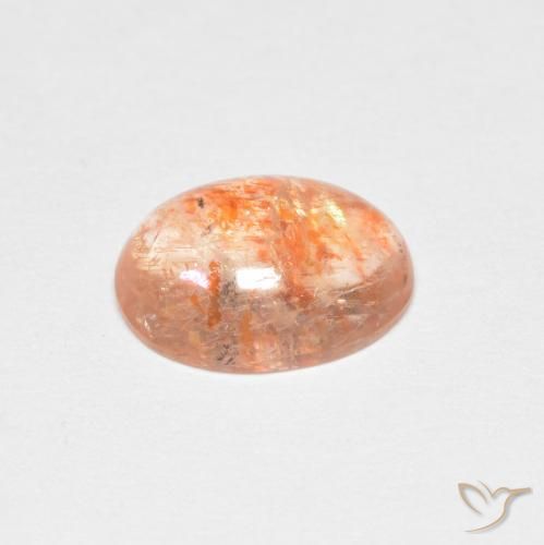 9,17 ctw natürlicher Helle Tigerorange Sonnenstein, Oval, Lichtdurchlässig