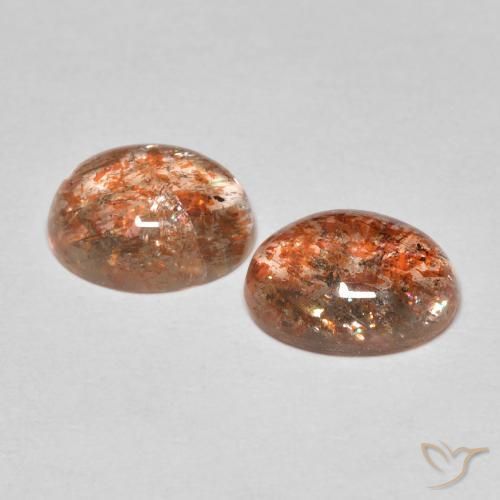 3.93 ct natürliche hellorange Sonnenstein-Edelsteine, Oval, Lichtdurchlässig