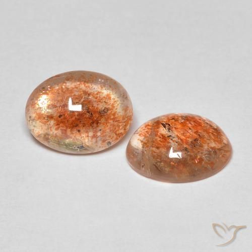 3.14ctw Natürlicher Warmes Orange Sonnenstein, Oval, Lichtdurchlässig