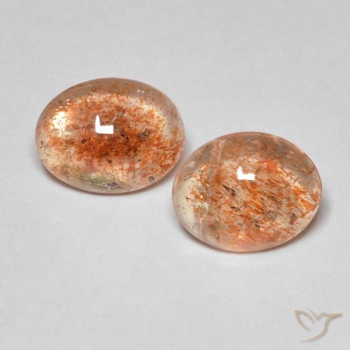 3.14 ct natürliche Warmes Orange Sonnenstein-Edelsteine, Oval, Lichtdurchlässig