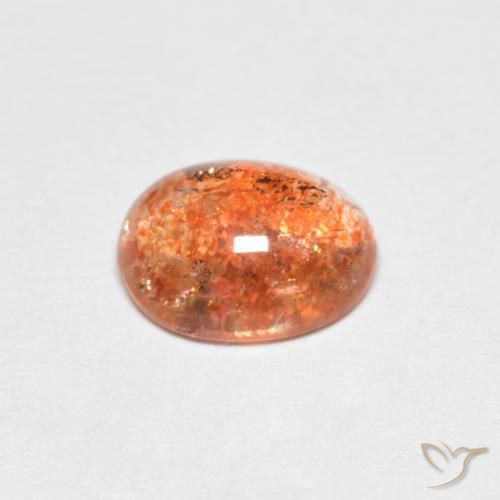 9,17 ctw natürlicher Warmes Orange Sonnenstein, Oval, Lichtdurchlässig