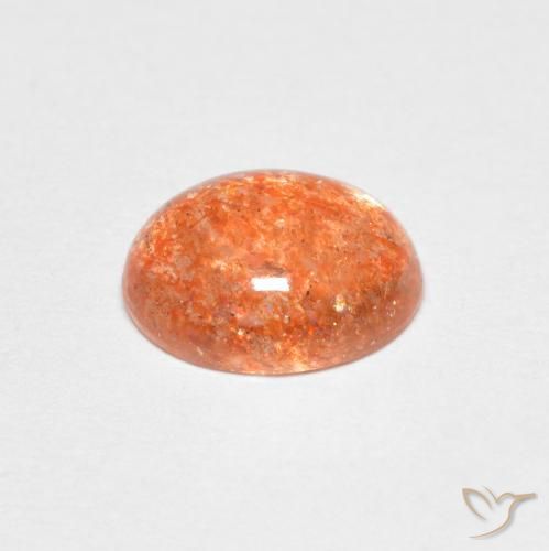 9,17 ctw natürlicher hellorange Sonnenstein, Oval, Lichtdurchlässig