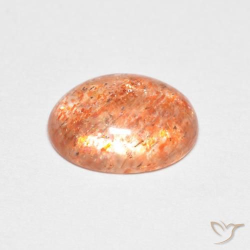 9,17 ctw natürlicher Ingwer-Orange Sonnenstein, Oval, Lichtdurchlässig