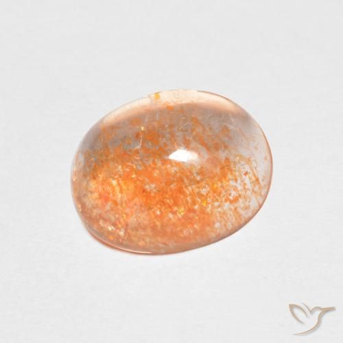 9,17 ctw natürlicher Medium Light-Orange Sonnenstein, Oval, Lichtdurchlässig
