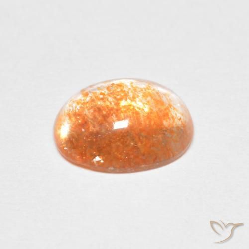 9,17 ctw natürlicher Medium Light-Orange Sonnenstein, Oval, Lichtdurchlässig