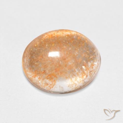 2.01ct Natürlicher Medium Light-Orange Sonnenstein, Oval, Lichtdurchlässig