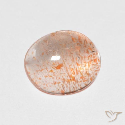 9,17 ctw natürlicher hellorange Sonnenstein, Oval, Transparent