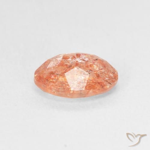 9,17 ctw natürlicher Medium Light-Orange Sonnenstein, Oval, Lichtdurchlässig