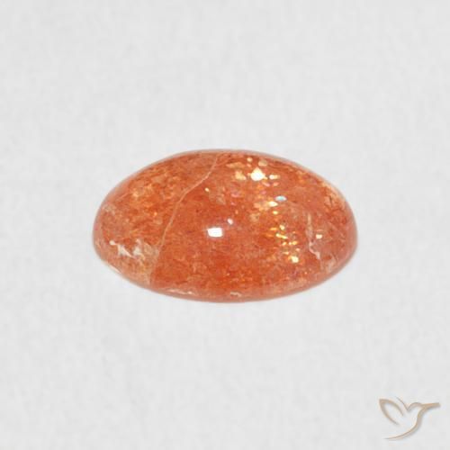 9,17 ctw natürlicher Ingwer-Orange Sonnenstein, Oval, Lichtdurchlässig