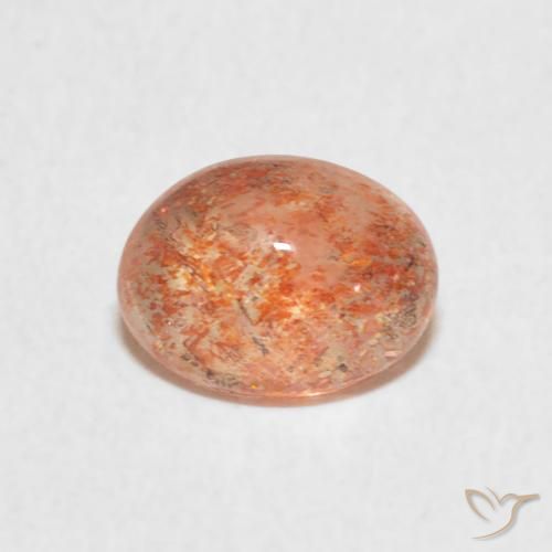 1.25ct Natürlicher Ingwer-Orange Sonnenstein, Oval, Lichtdurchlässig