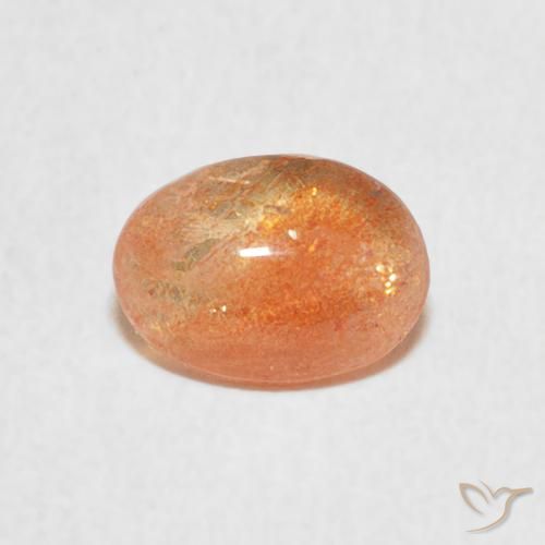 0.94ct Natürlicher Medium Light-Orange Sonnenstein, Oval, Lichtdurchlässig
