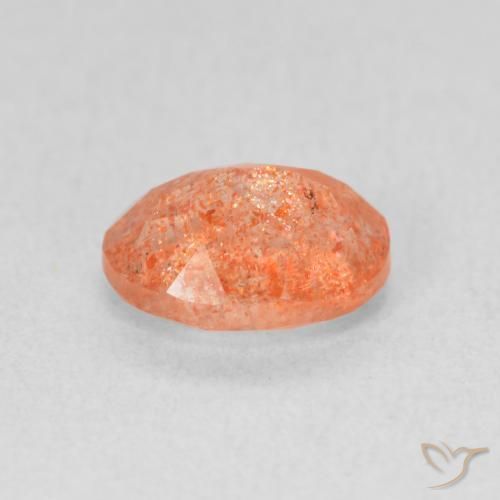 9,17 ctw natürlicher hellorange Sonnenstein, Oval, Lichtdurchlässig