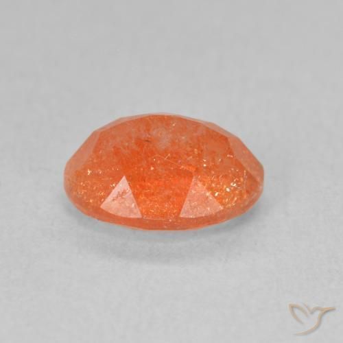 9,17 ctw natürlicher Mittelorange Sonnenstein, Oval, Lichtdurchlässig