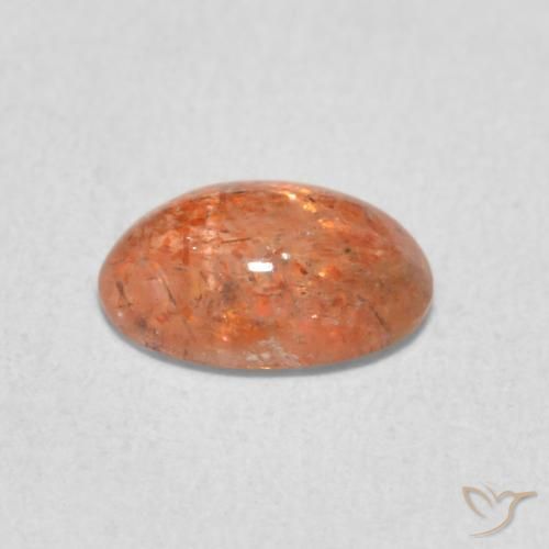 9,17 ctw natürlicher rötlich-orange Sonnenstein, Oval, Lichtdurchlässig