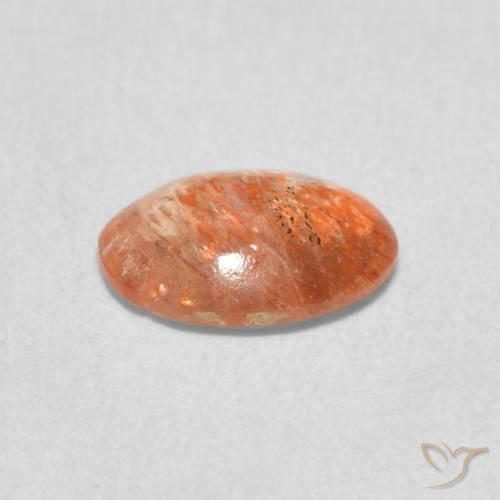 9,17 ctw natürlicher Grapefruit-Orange Sonnenstein, Oval, Lichtdurchlässig