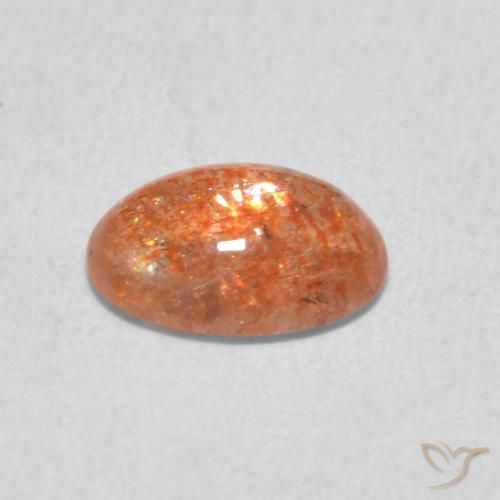 9,17 ctw natürlicher rötlich-orange Sonnenstein, Oval, Lichtdurchlässig