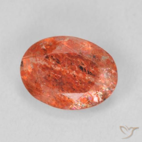 9,17 ctw natürlicher Amber Orange Sonnenstein, Oval, Lichtdurchlässig