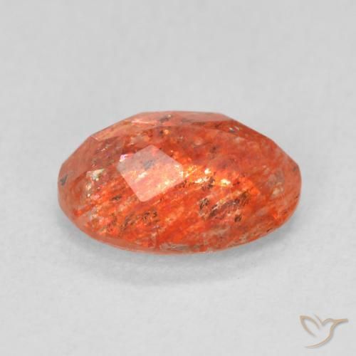 9,17 ctw natürlicher Amber Orange Sonnenstein, Oval, Lichtdurchlässig