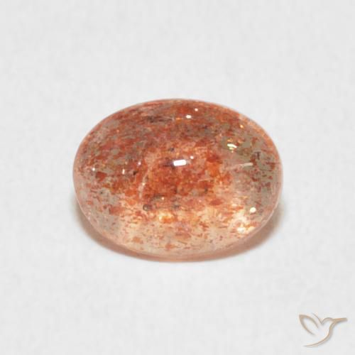 1.16ct Natürlicher Mittelorange Sonnenstein, Oval, Lichtdurchlässig